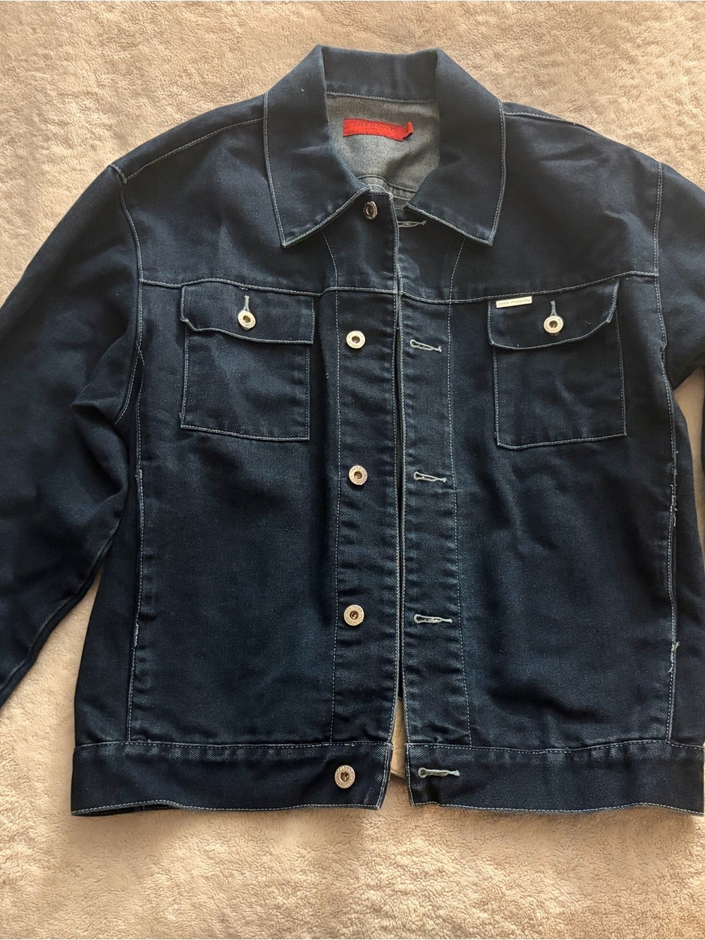 Men's Navy Blue Denim Shirt Jacket - Lightweight Workwear